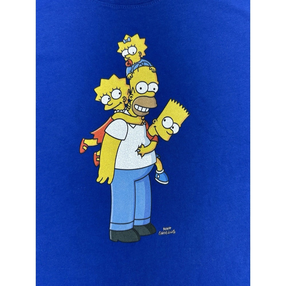 Simpsons Family Blue Women's Short Sleeve T Shirt Small Homer Bart Lisa‎ Maggie - Picture 2 of 6